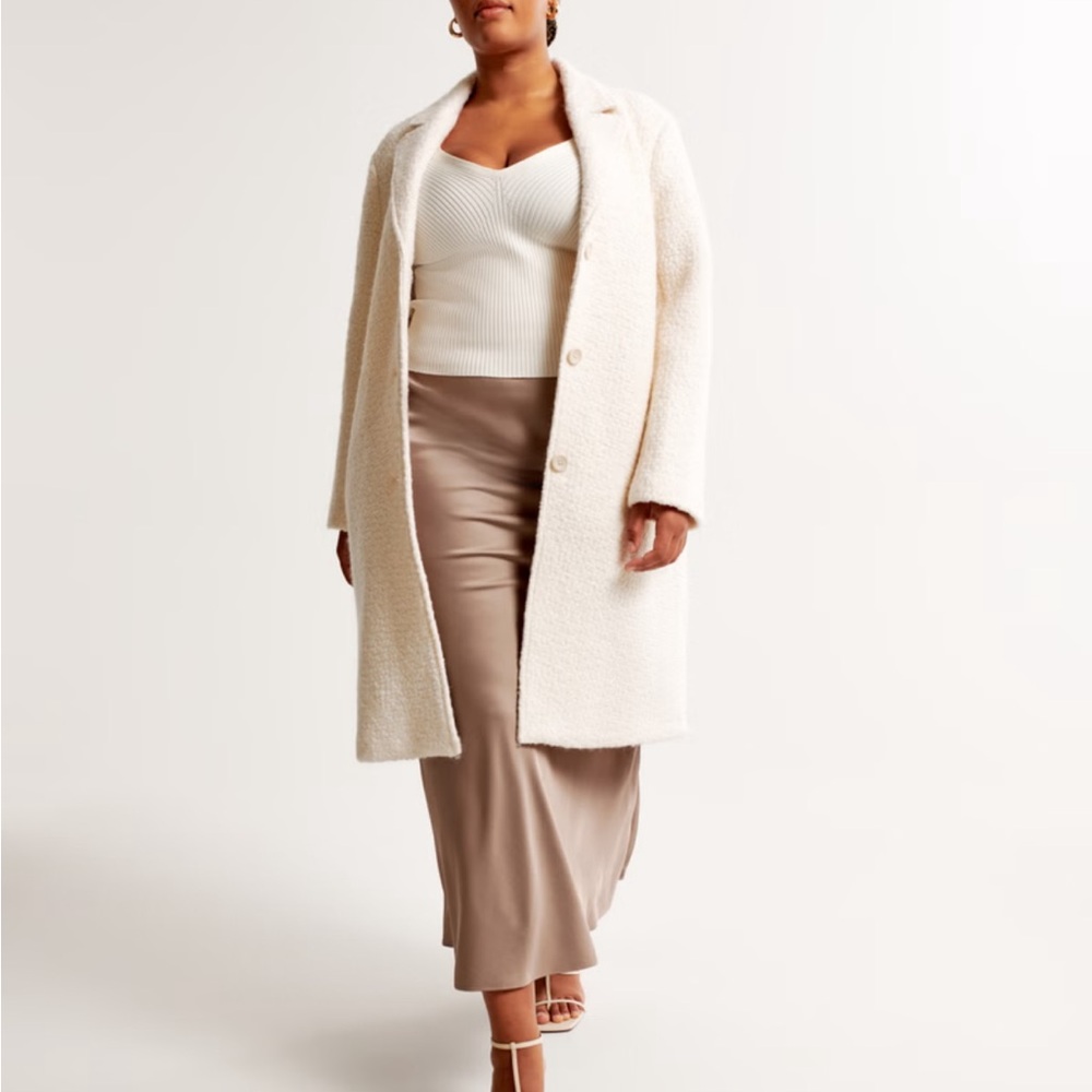 Abercrombie wool blend dad coat